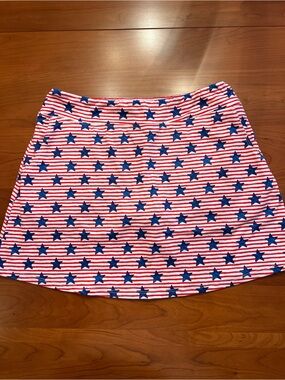 Patriotic Star-Print Skort in Red, White & Blue